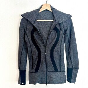 Lululemon stride zip-up jacket, charcoal, size 2